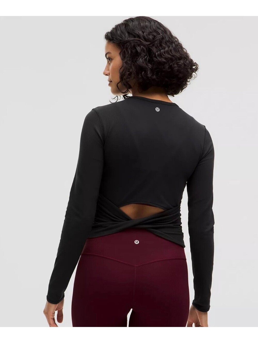 Lululemon All It Takes Twist Back Long Sleeve Size 10 in Black NWT